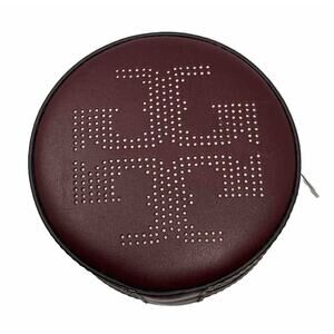 Tory Burch leather change purse huckleberry